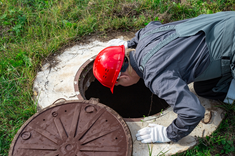 A,Male,Plumber,Opened,The,Hatch,Of,A,Water,Well