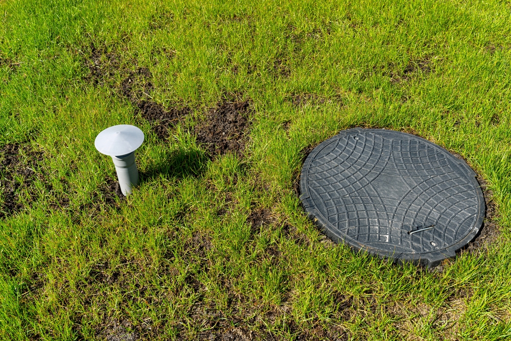 Hatch,And,Vent,From,A,Household,Septic,Tank,With,No